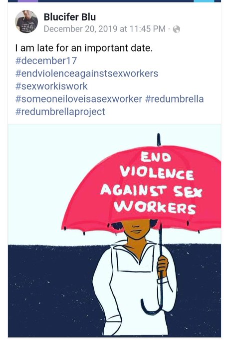 Im late again. Dec. 17th #endviolenceagainstsexworkers #ablowjobisbetterthannojob
#sexworkiswork
And