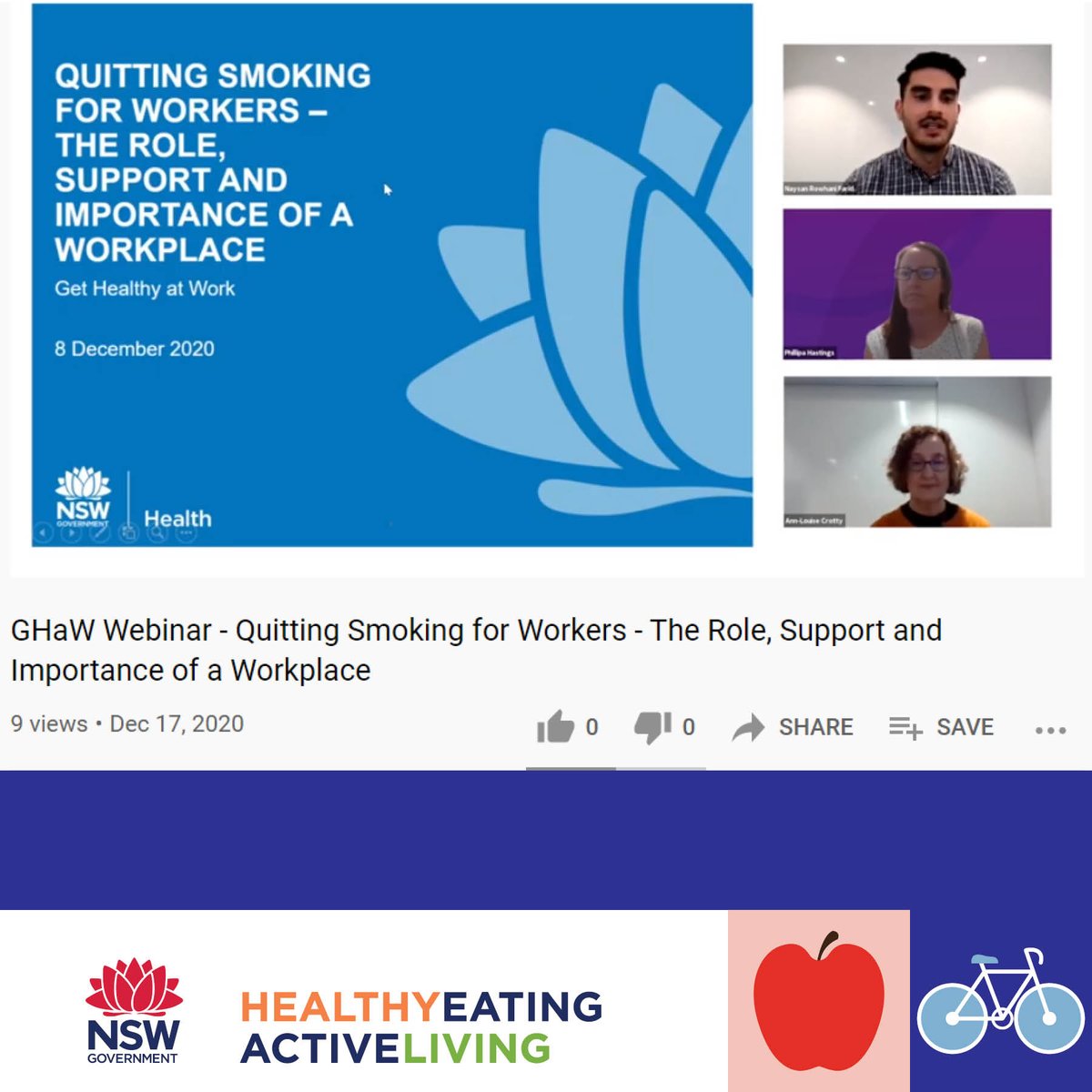 GetHealthy_Work's tweet image. ICYMI: GHaW's 'Quitting Smoking for Workers - The Role, Support and Importance of a Workplace' webinar is now available online to watch. youtu.be/RZd6kxjEeqw
Tune in to get some great and practical tips from our panel of industry leading experts.🚭