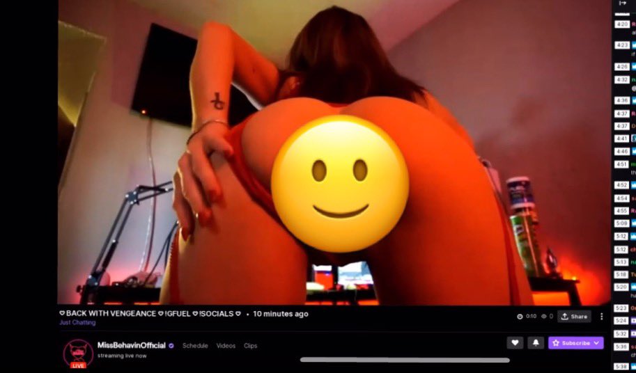 MontanaBlack's tweet image. Dieses streamerin hat erst im Stream in Unterwäsche (Strapse/Tanga) getanzt und als krönenden Abschluss in doggy Position ihre vagina und ihr poloch gezeigt und schön die pobacken gespreizt... und wird nach 72std ban wieder entbannt 🙂