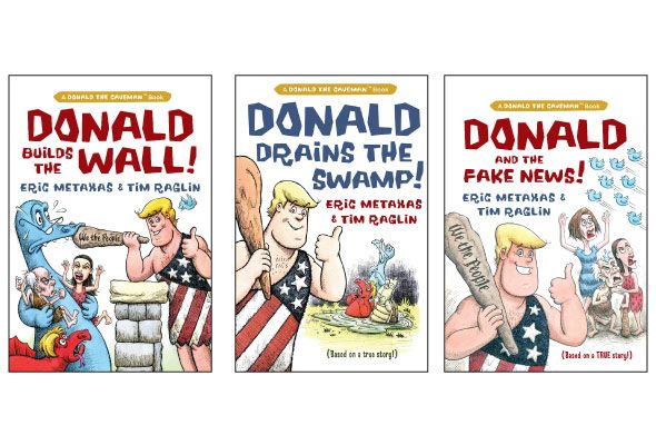 There are books in which Donald Trump is a caveman.