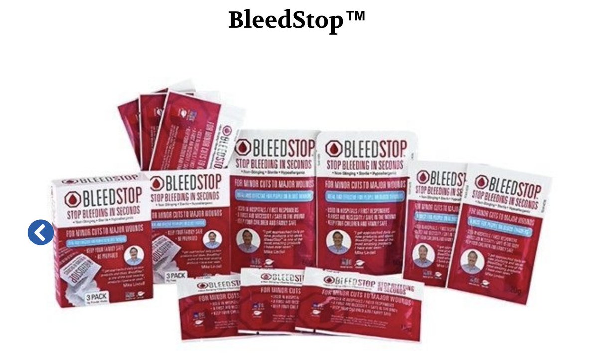 And powder to stop all that bleeding. Because you bleed a lot.