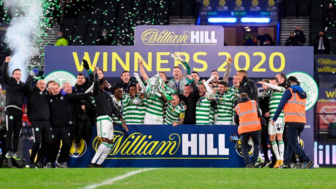 20.12.20  Celtic beat Hearts 4-3 on penalties after a 3-3 draw to win the Scottish Cup for the 40th time and complete a history-making Quadruple of Trebles. Neil Lennon is first Celt to win a Treble as player and manager. 