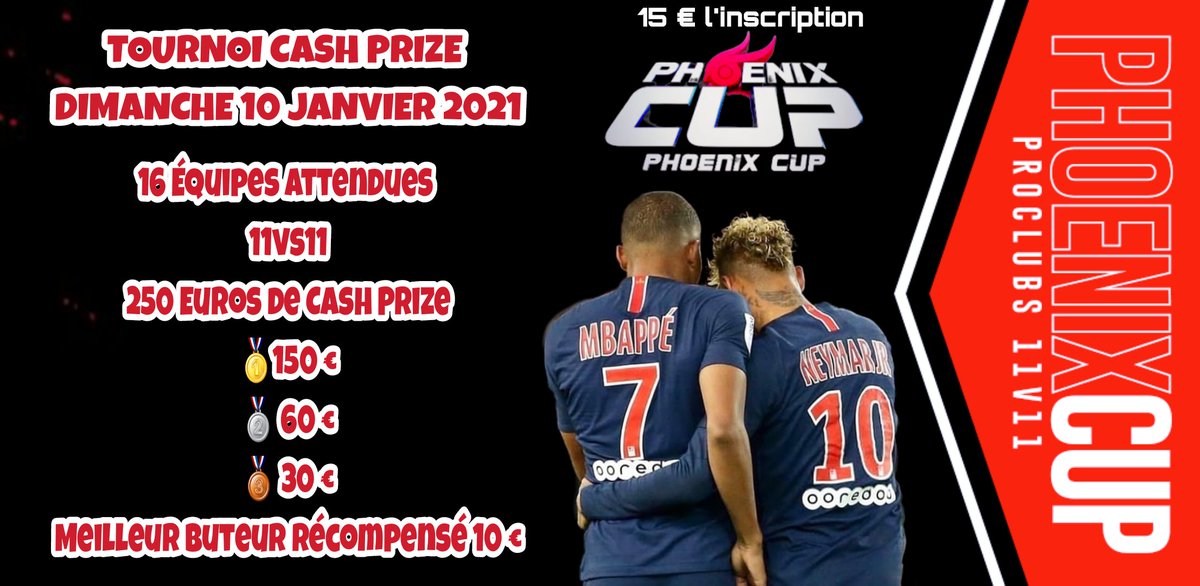 Tournoi Cash Prize Dimanche 20 Janvier 2021 
2ème Édition !!
Inscription en privé 

RT Apprécié