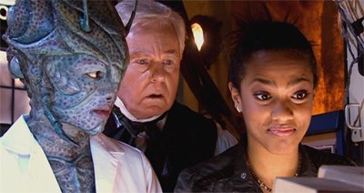 Moved on to "Utopia," "The Sound of Drums," and "Last of the Time Lords," featuring the return of Captain Jack to proper  @bbcdoctorwho AND the inaugural return of The Master. Plus, Sir Derek Jacobi! 