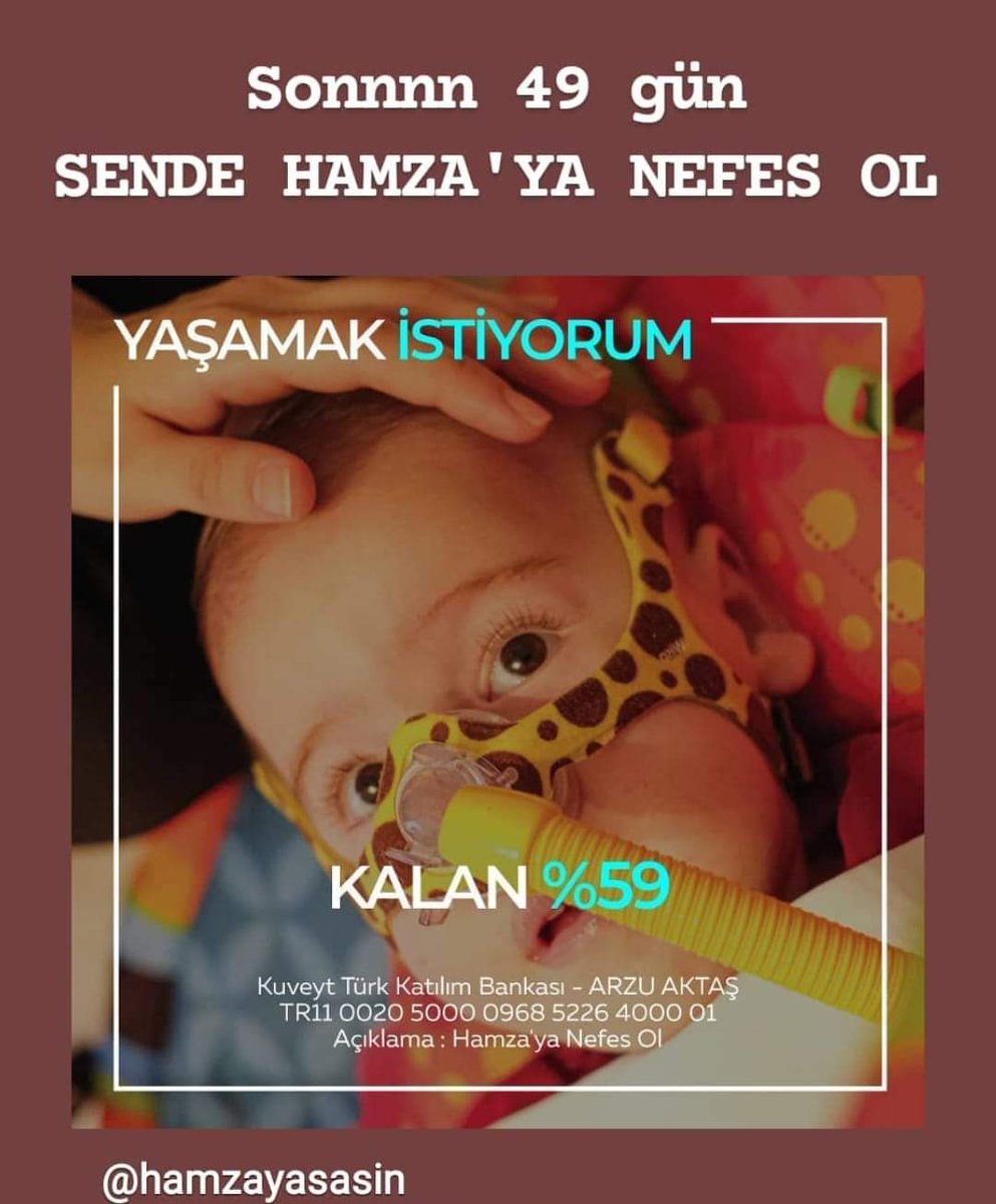 Çok veren maldan ....
Az veren Candan demişler ....
Boşuna dememişler 5 tl 10 tl den ne olur demeyin ...
Siz de yardım edin....
Hamzalar ölmesin ....Çoçuklar Ölmesin 😞😞😢
#Smahamzayanefesol