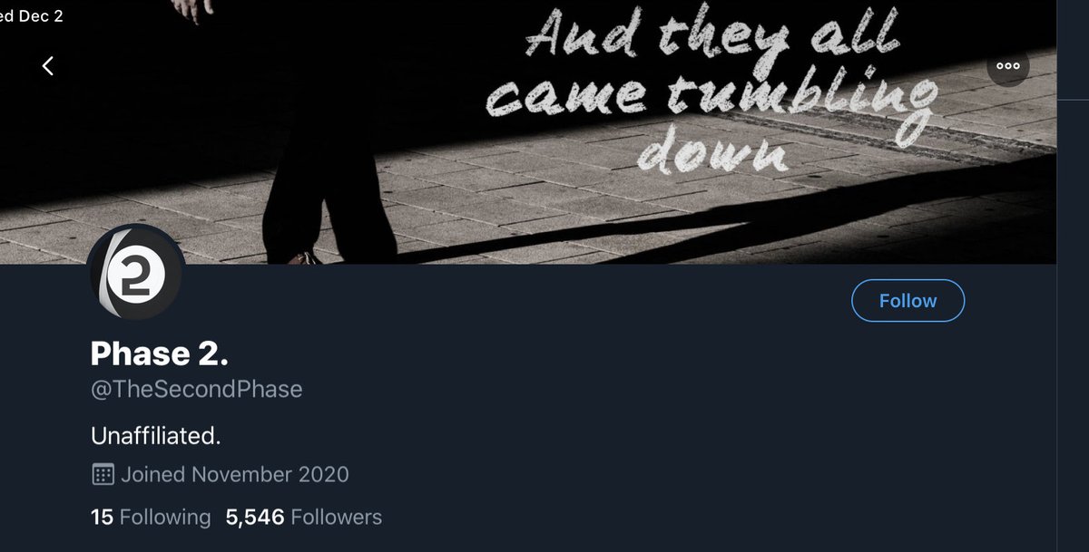 12/2 - TheSecondPhase an official E account, tries again on Twitter.12/2 - We get it suspended too.