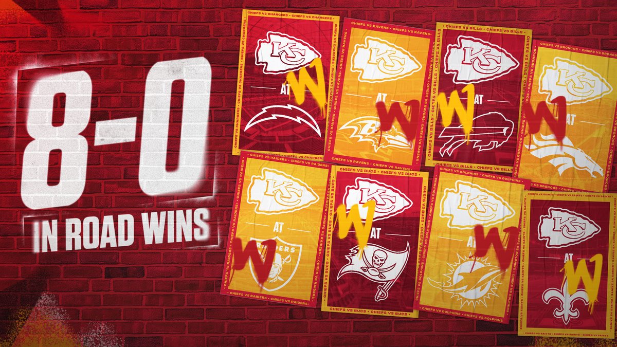 Chiefs's tweet photo. Perfect on the road this year 🎉 https://t.co/JJSsoI5lfg
