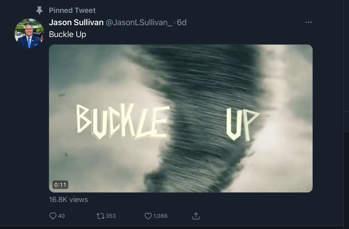 12/12 - E posts “Buckle Up” Oz tornado video12/14 - Jason posts “Buckle Up” Oz tornado video with no attribution
