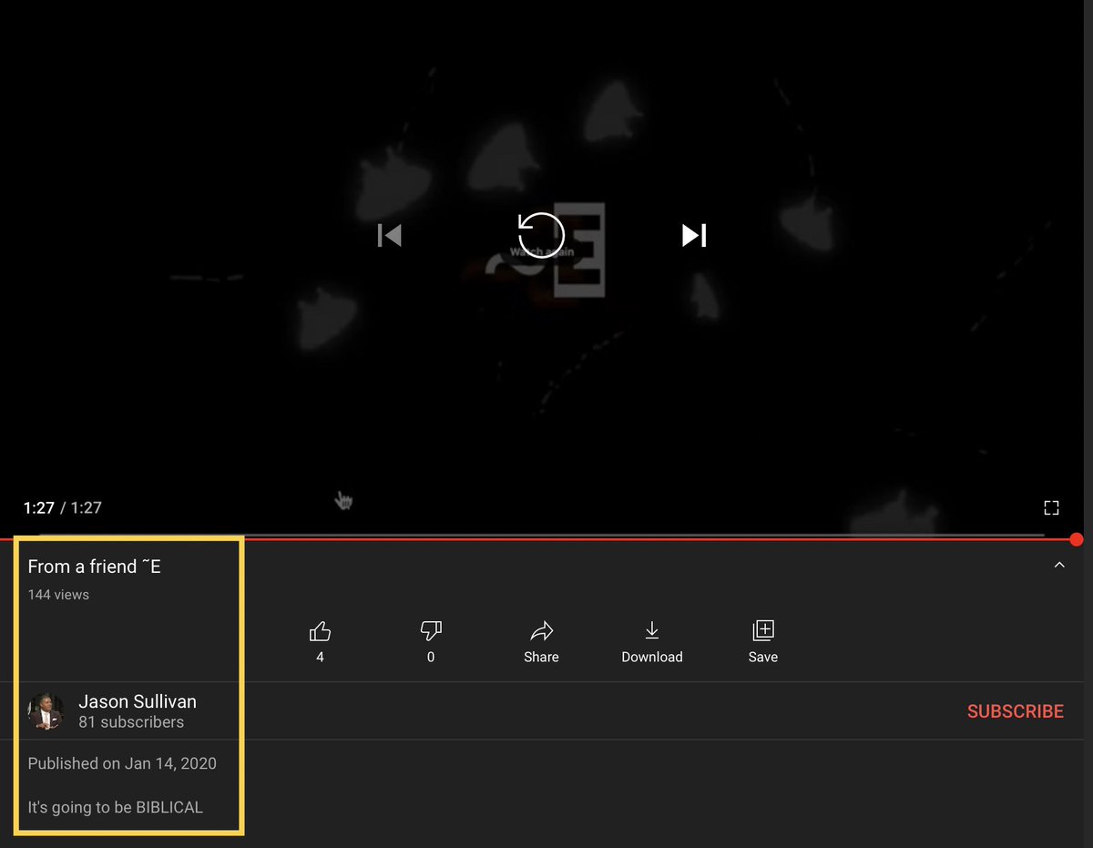 —Here’s a summary of recent events—Important background:11/23/2019 - Q posts a Giuliani op and says “It’s going to be biblical.”1/14/2020 - Jason posts a CICADA VIDEO “From ‘E’” and says “It’s going to be biblical.”