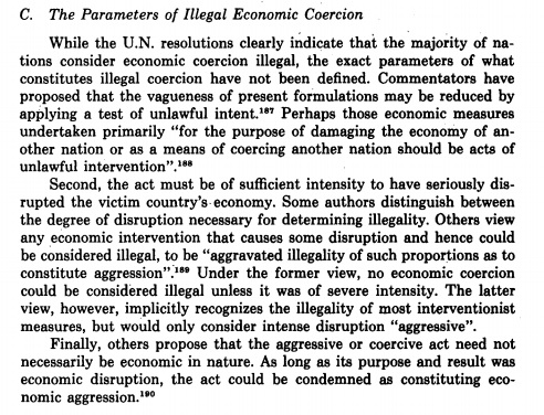 8. Due to the lack of logic re the 48 hrs, is the purpose of a temporary blockade to exert economic damage on the UK?The unofficial legal test for this 'unlawful intent' for the purpose of damaging the economy of another nation.