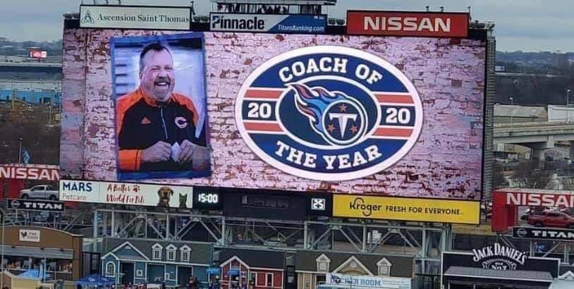 gregadd3's tweet photo. Appreciate the @Titans honoring Coach Henry at today's game.  #CHSFootball #OneHeartbeat https://t.co/zOtbd6zyiR