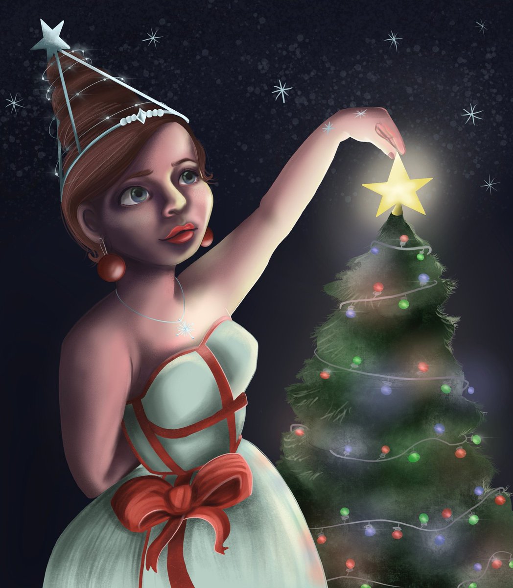 DrawsLil's tweet image. Can't do much this holiday but at least we can have a cute tree :) #art #illustration
