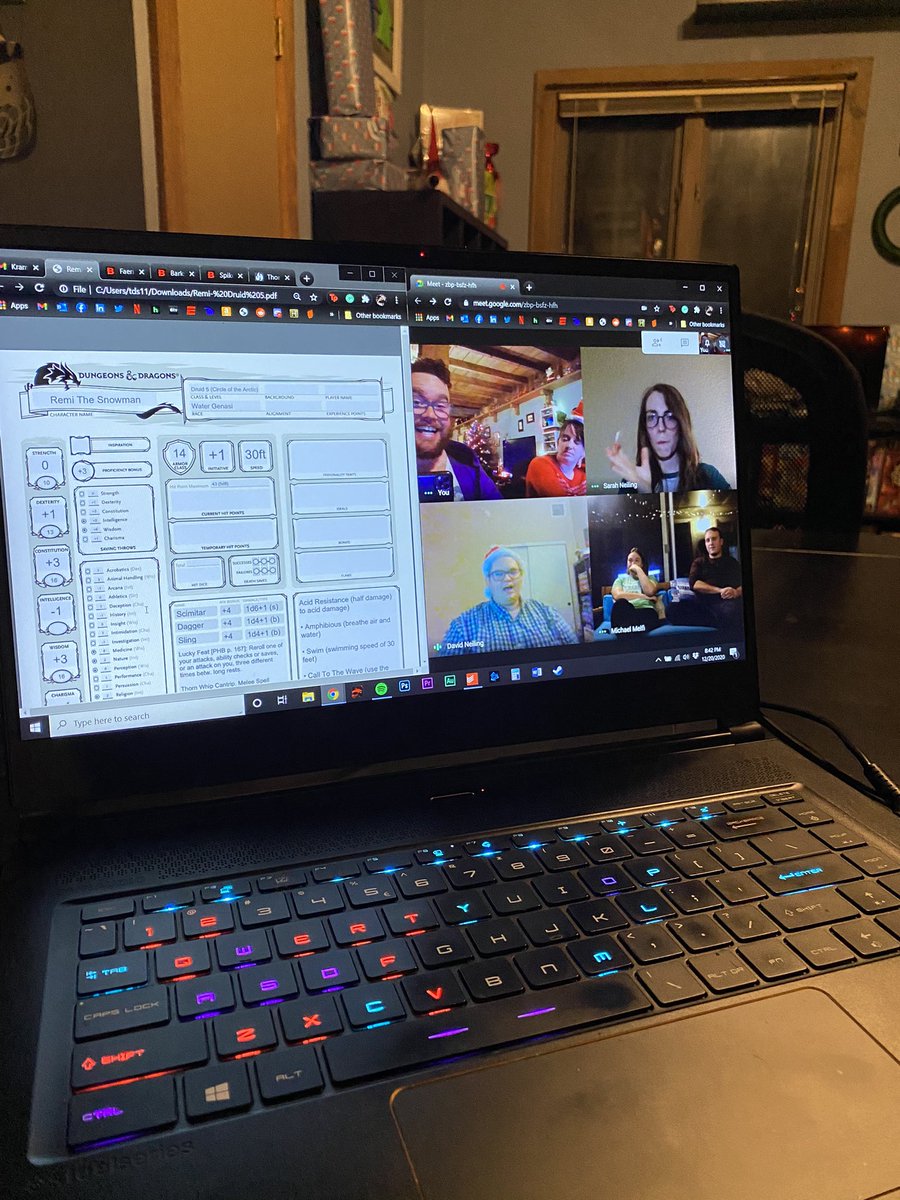 Krampus Kaper! <a href="/ThinkingMeeple/">Dave Neiling</a> is hosting a Christmas themed <a href="/Wizards_DnD/">Dungeons & Dragons</a> one shot. We are all claymation heroes teaming up to save Santa!