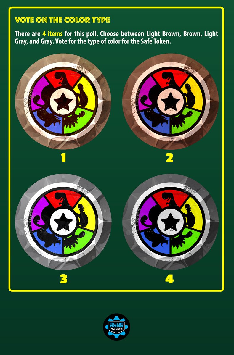 POLL 16.2: SAFE TOKEN: COLOR TYPE - We need your help to decide on the Color Type for the Safe Token! See the images for more details and to help make your decision. Click on "Show this poll" to cast your vote!