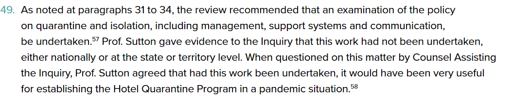 This is certainly very concerning. Both the Federal Government and  @DanielAndrewsMP will have to answer for this. Keep in mind that Dan was previously Health Minister so he has double blame for not launching this review.  #auspol  #springst  #hotelquarantine