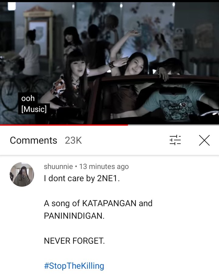 4jaeren's tweet photo. "I don't care" by 2ne1 will reminds us how strong and loving mother aling sonya is.

#StopTheKillingsPH 
#JusticeforSonyaGregorio 
#JUSTICEFORFRANKGREGORIO https://t.co/mTLwVeMGgT