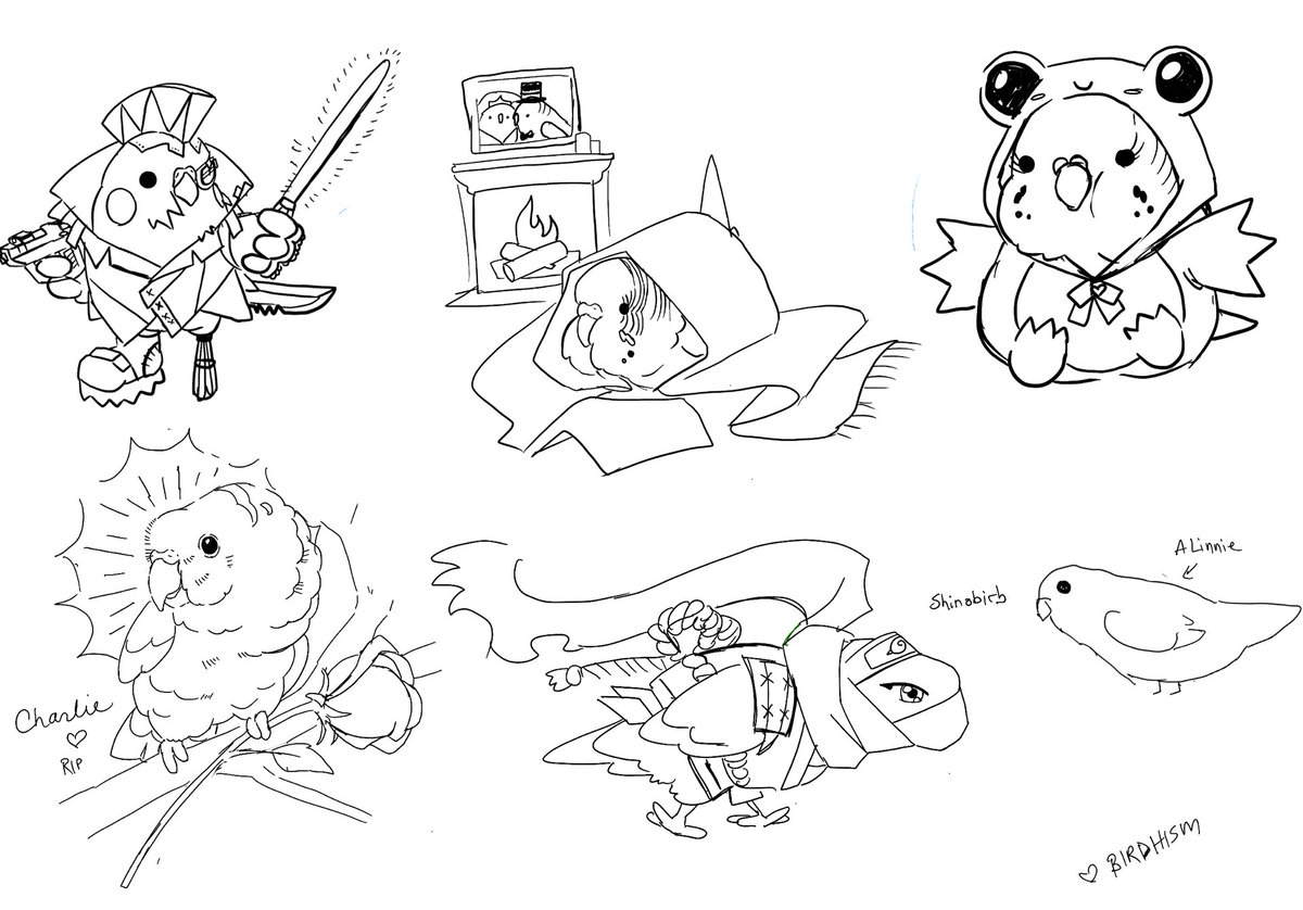 Some doodles from tonight's stream! <3 