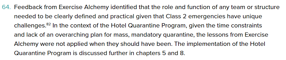 This is clearly an issue that  @DanielAndrewsMP and the Victorian Government will have to address. Despite the time constraints; structure and responsibility issues were already known and it is pathetic that they weren't resolved.  #auspol  #springst  #hotelquarantine