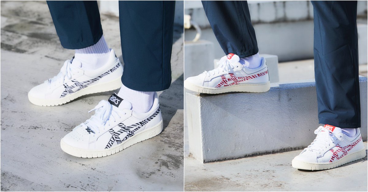 ASICS_SPS_JP's tweet photo. <NEW>「GEL-PTG」
ヒールウエッジにfuzeGELテクノロジーを搭載し、クッション性を強化したコートタイプ。タイガーパターンをアシックスストライプに施した遊び心のある一足。
#ASICSSportStyle #GELPTG #KICKS #スニーカー #TigerPattern #白スニーカー #ローカット #コート系スニーカー