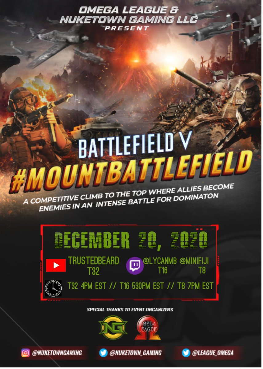 league_omega's tweet image. Big Thanks to all who competed and watched #mountbattlefield today! It was a huge success. Congrats to the winning platoon CION. #omega league #omgl season 4 starts in Jan. Sign your team up in our discord! (PS4) discord.gg/dyy8426E