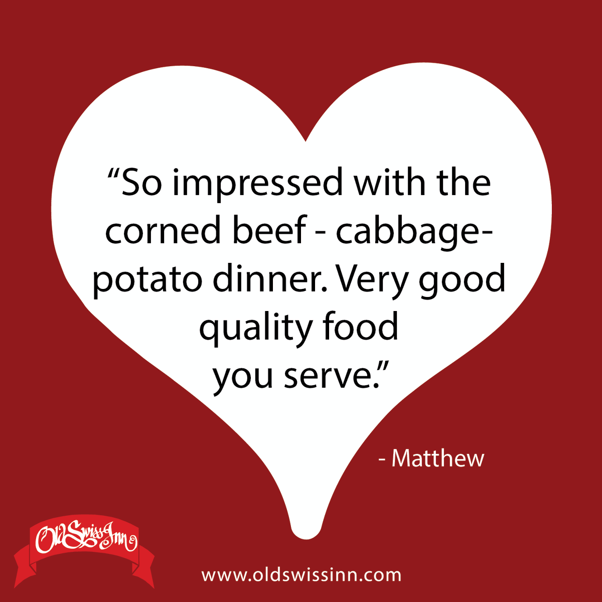 oldswissinn's tweet photo. Our corned beef has been one of our most popular dishes for decades. You can order it in its classic form, or in a Reuben sandwich (we even have a kit for this!), or even as a frozen meal as corned beef caldereta. #cornedbeef #reuben https://t.co/zZwB4OTPL5