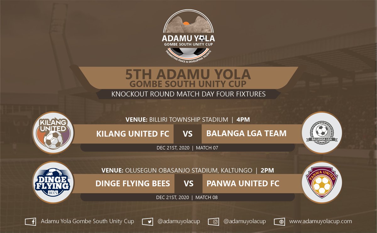 AdamuYolaFDN's tweet photo. Sixteen goals in three match days!
Do you have what it takes to predict correct scores?
Retweet | Like | tag friends to follow for a better chance to win @MTNNG @AirtelNigeria @9mobileng or @GloWorld 1k airtime.
#MatchDayFour
#AdamuYolaCup
#Kaltungo
#Billiri https://t.co/tixJMSV6dE