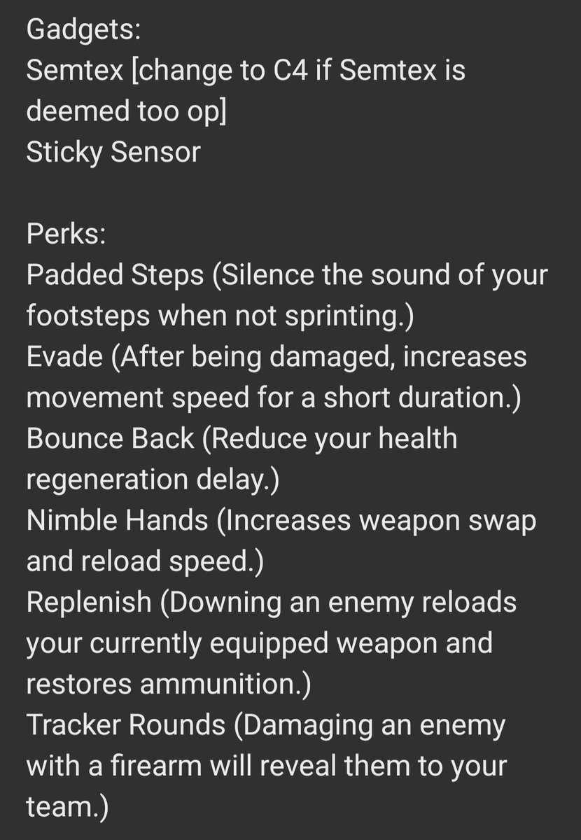 3JAD21_YT's tweet image. I came up with a concept for a new Rogue for RoCo called Fade! I think he'd really shake up gameplay. I put a lot of effort into it, so even tho the devs will never see it/implement it, I'd really appreciate anybody's thoughts on the idea! :)
#RogueCompany
#HiRezStudios
#Concept