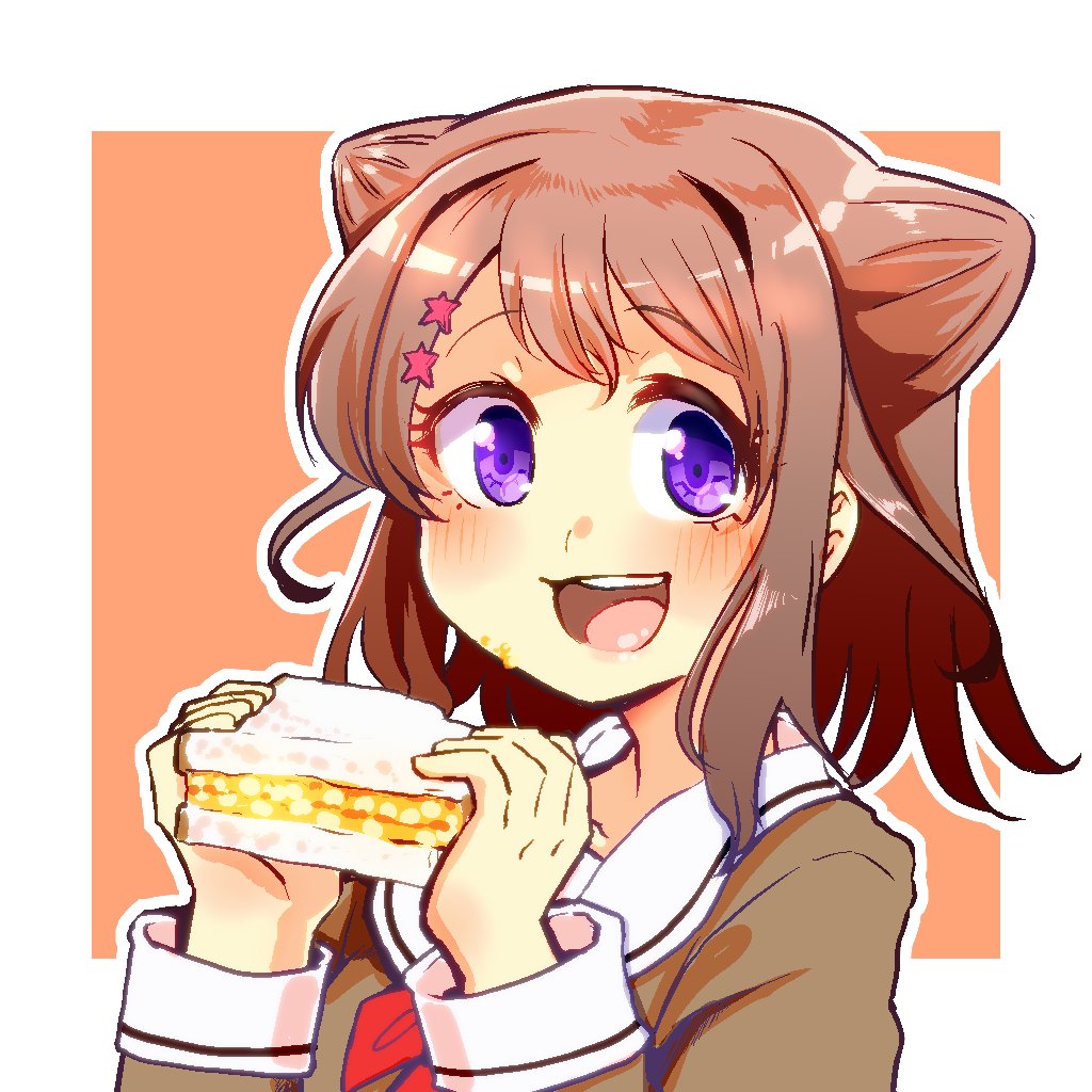 夢乃杜 サンドイッチ食べる香澄ちゃん バンドリイラスト 戸山香澄 夢乃杜 サンドイッチ食べる香澄ちゃん バンドリイラスト 戸山香澄