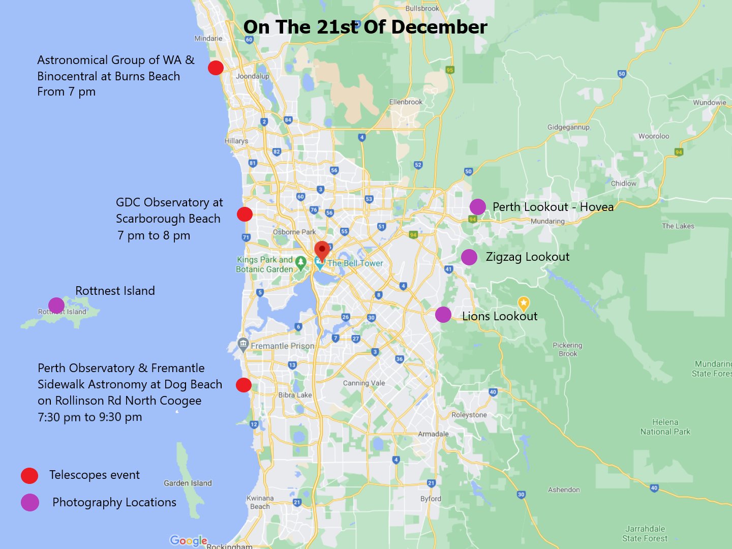 Map Of Perth Suburbs And Surrounds Ο Χρήστης Icrar Στο Twitter: "Looking For Places To See The Saturn &  Jupiter #Greatconjunction In Perth Tonight? Burns Beach 7Pm W/Agwa &  @Binocentral Scarborough Beach Pools 7-8Pm W/@Gdcobservatory North Coogee  Dog