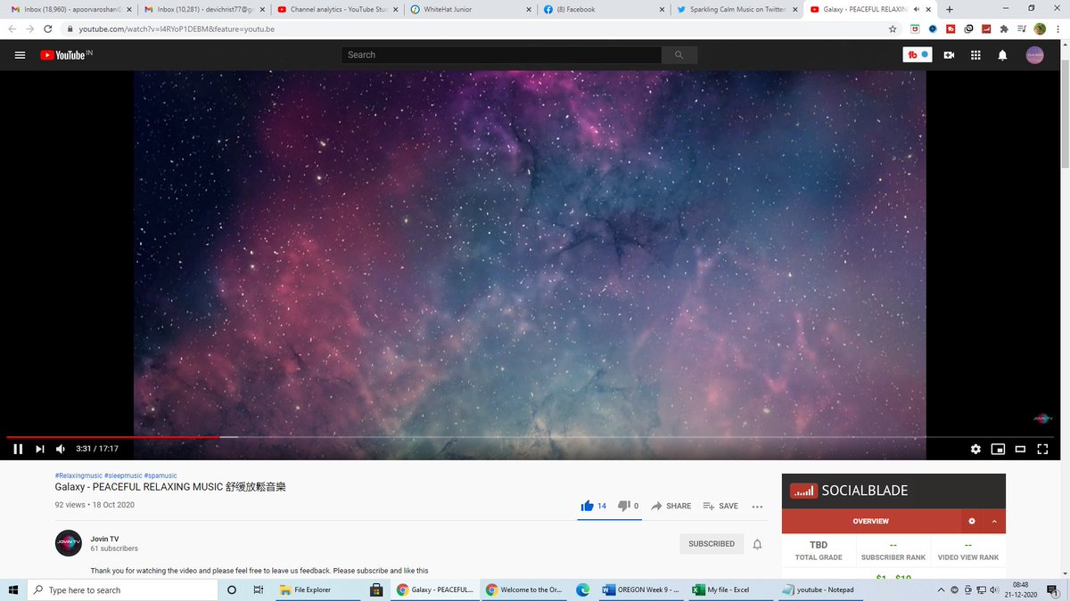 calmmusic2's tweet photo. @MYJovinTV Watched, liked and subscribed. Thank you https://t.co/YUbU5Vf3HM