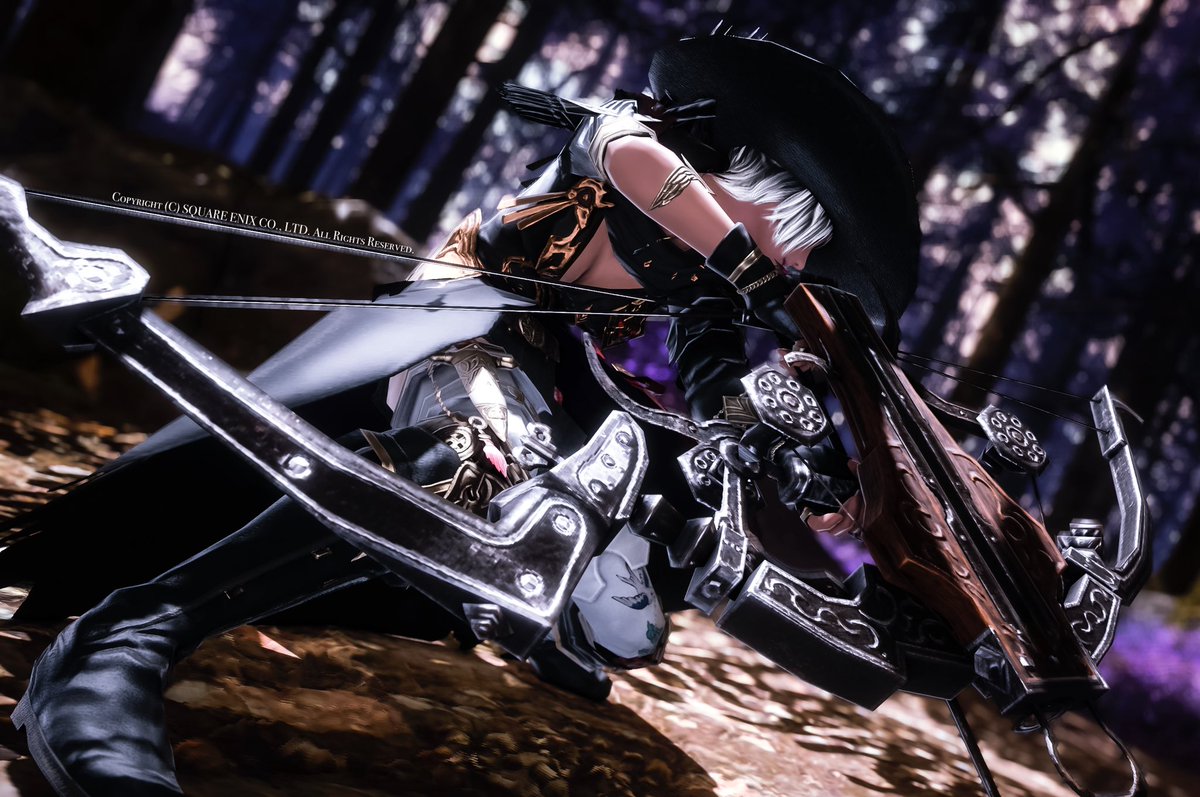𝙽𝚢𝚊𝚗𝚢𝚊 ディープシャドウ クロスボウはお気に入りの弓武器 弓には珍しいクロスボウタイプの見た目でゴツくてデカくてカッコいいのだ ˉ ˉ Ff14 Gposers