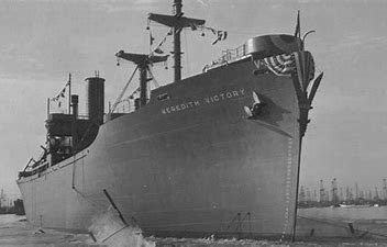 SS Meredith VictoryA Merchant Marine cargo ship, was designed to hold fewer than 60 peopleCapt Leonard LaRue and crew carried 14,000 to freedom in cargo hold3 day journey from Hungnam to island of Goeje, 30 miles south of Busan, SouthKorea #Timeless  #SaveTimeless11/16