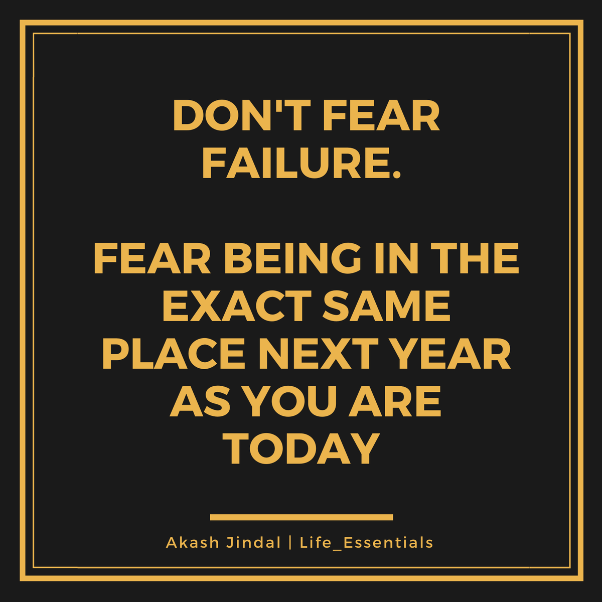 Don’t worry about minor failures that come along your journey. It is much better to fail than not to try. The worst feeling in this life is “Regret”. Take action today
 #entrepreneur #amazing #leadership #success #coaching #inspiration #quotes #motivation