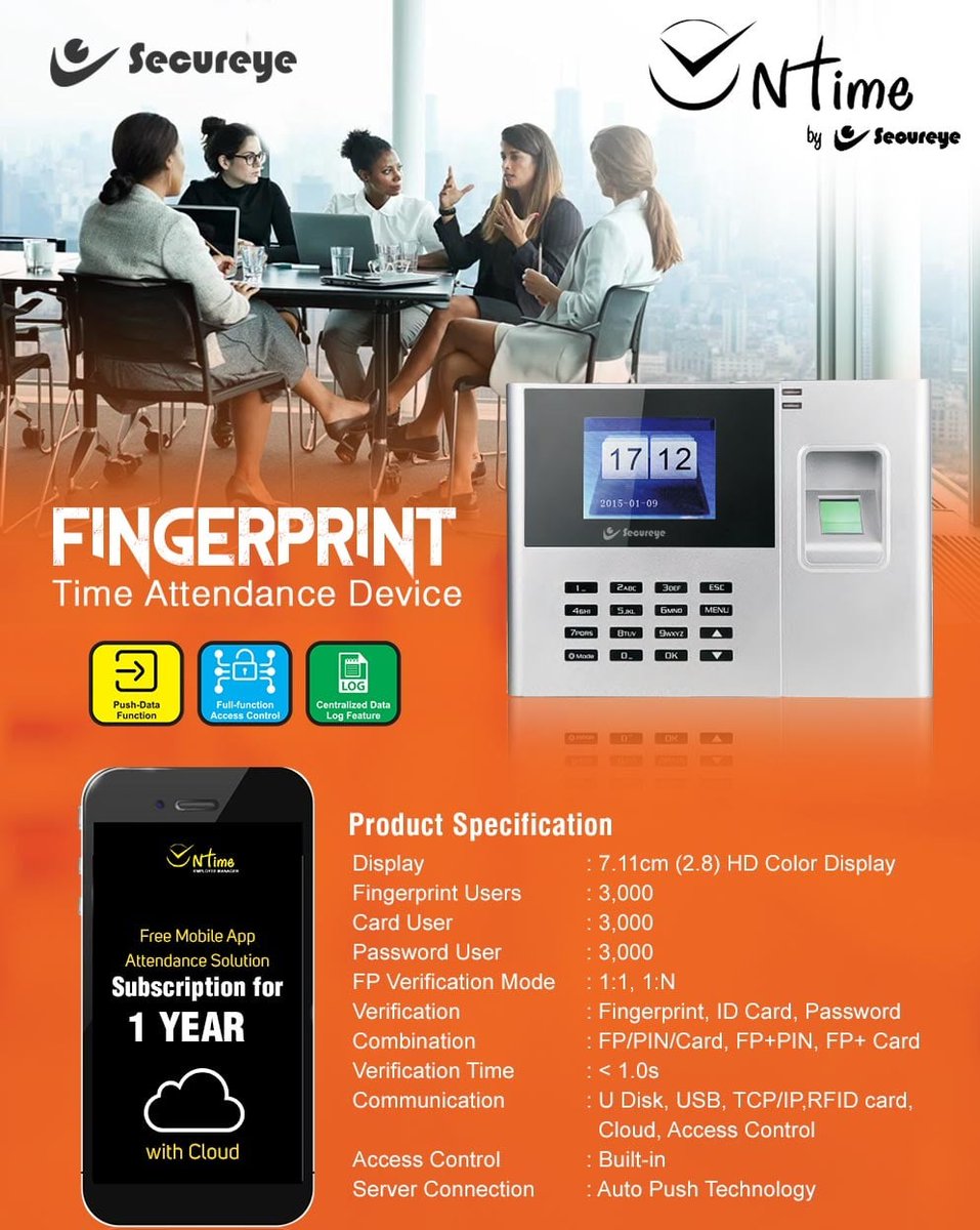 infosecureye's tweet photo. OnTime Employee Manager - Cloud-Based Biometric Attendance Solution
For More Info Visit:
💻 https://t.co/ZxeP2pmafn
📧 marketing@secur-eye.com
☎️ 011 4089 0000
#Secureye #ontimesoftware #biometricmachine #biometricattendancemachine #biometricattendance #fingerprintattendance https://t.co/c2AtVZ4I2A