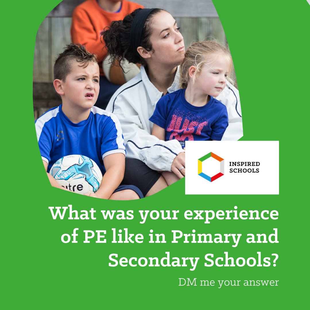 inspiredschools's tweet photo. What was your experience of PE like in Primary and Secondary Schools?
#schools #teachers #education #children #backtoschool #inspiredschools https://t.co/tCWJq4Zsk0
