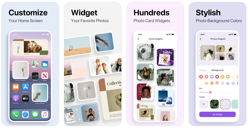 Simple to use home screen widgets to display your favorite photos with lots of layout options and support multiple pages.

Pre-order now: apple.co/34u8Z3D