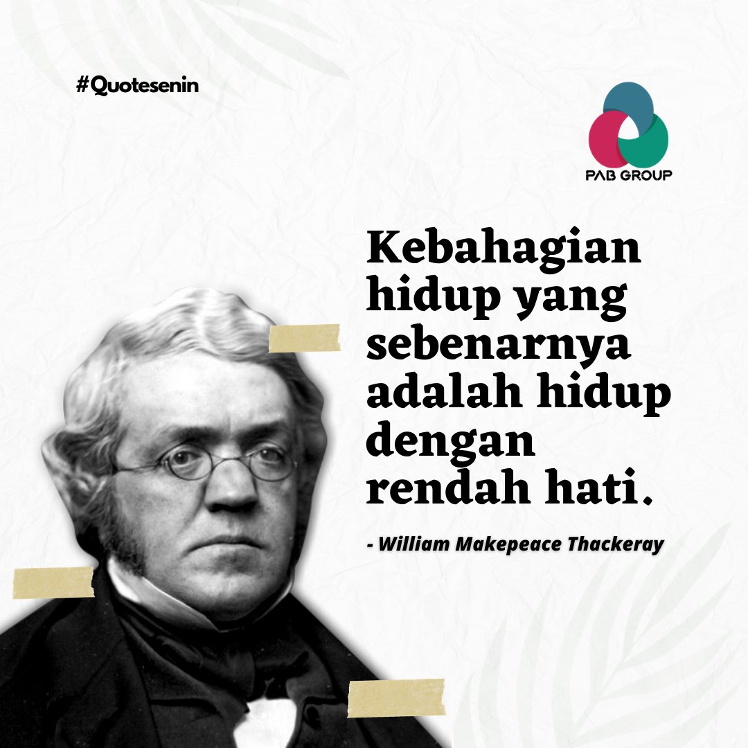 group_pab's tweet photo. Banyak hal yang yang dapat membuat kamu menjadi bahagia. Tetapi kebahagiaan yang sebenarnya adalah hidup dengan rendah hati.

Sudahkah kamu hidup dengan rendah hati? https://t.co/1isGCloJlS