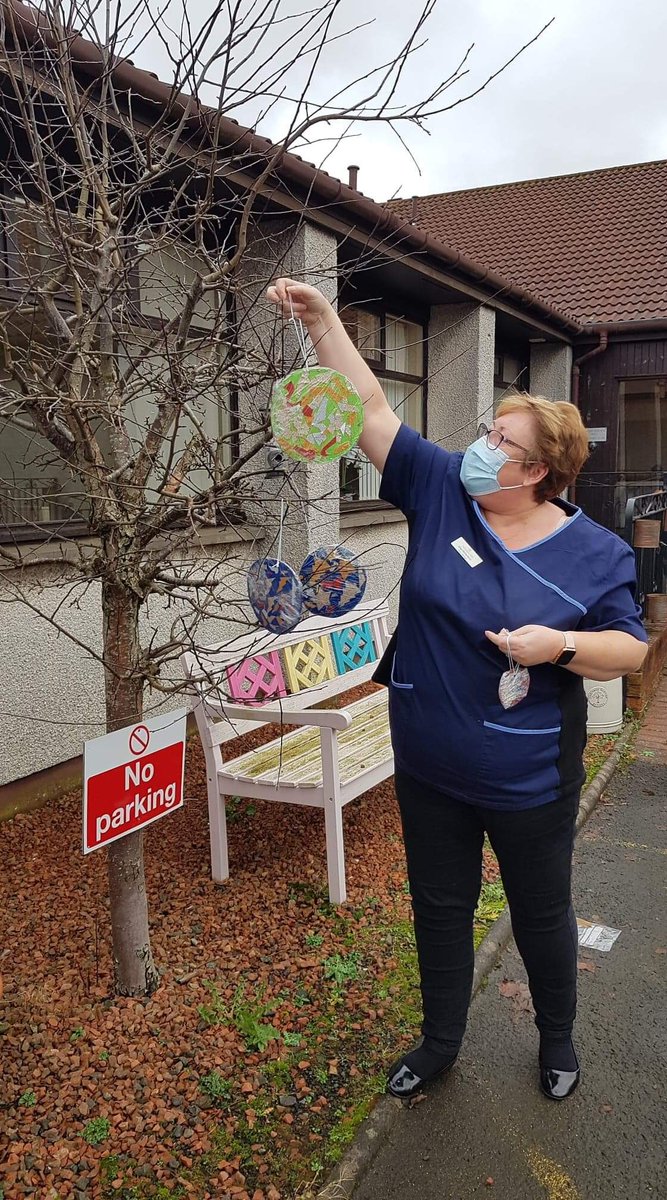 Thank you to the pupils of <a href="/southdaleps/">Southdale Primary School and ELC</a> for their beautiful handmade outdoor decorations. They have added a lovely festive touch to our home <a href="/HolmesCareGroup/">Holmes Care Group 💚</a> #christmas #children #decorations #festive #wreath