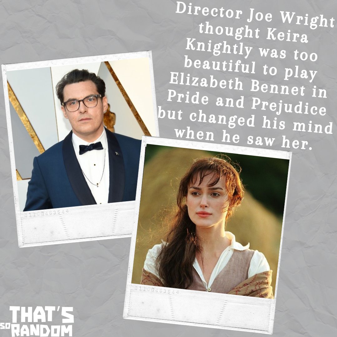 thatssorandom__'s tweet photo. #fact #facts #director #joewright #actress #keiraknightly #beautiful #movie #movies #prideandprejudice #elizabethbennet #directorfact #moviefact #thatssorandomeveryday #thatssorandom #random #randomfact #information #factoftheday #factsdaily #factcheck #factsmatter #blogger #fyi https://t.co/wOfFZpE5el