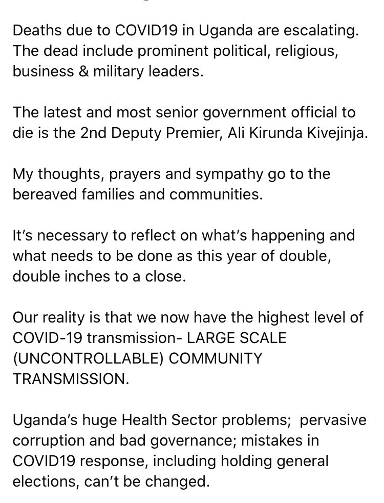 kizzabesigye1's tweet photo. With Uganda’s COVID-19 deaths escalating, this is my take on what you ought to do: https://t.co/VA2mW6xL9v