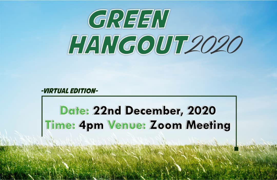 GreenHRAfrica's tweet photo. Kindly register for the year #2020 virtual edition of the  #greenhangout2020 schedule for 22nd December, 2020, 4pm  (GMT+1)
https://t.co/F7i1waXogG https://t.co/umPPHEiPHN