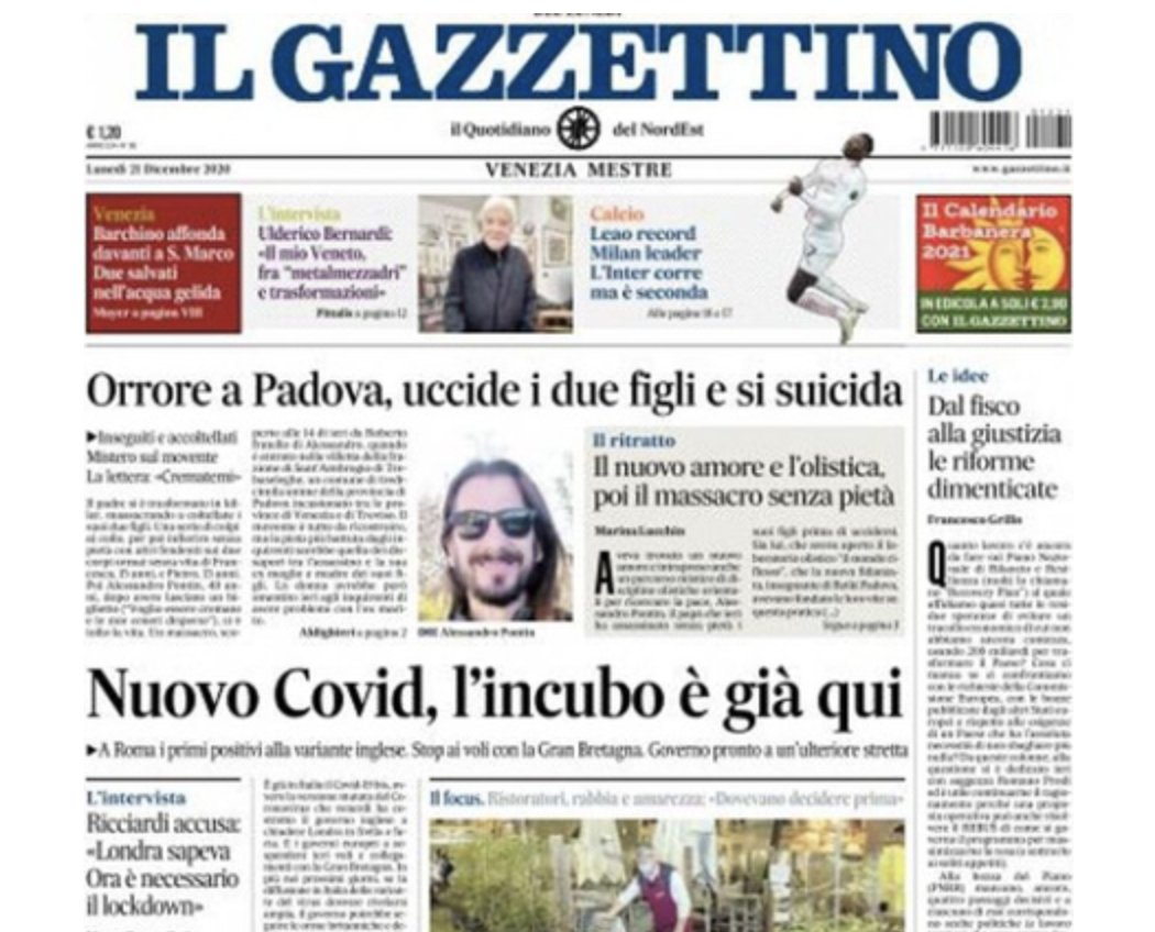 fabiochiusi's tweet photo. "L'incubo è già qui", "il virus più cattivo", il "super-virus", "è allarme". 

Svariate prime pagine in edicola trattano la variante inglese del COVID-19 con il consueto equilibrio. https://t.co/q7gdyCGdfk