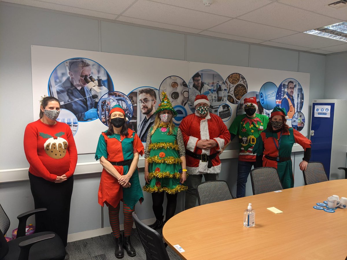 tom_stockton88's tweet photo. Santa visited Deeside and provided a well deserved lift to the team, Thank you Alan @WeAreOneElement. We had some fantastic #FestiveJumpers entry's but the best of the bunch was the fabulous Mrs Clause, courtesy of Mr David Adams...A great day was had by all #hogroast https://t.co/4PXgp4AYce