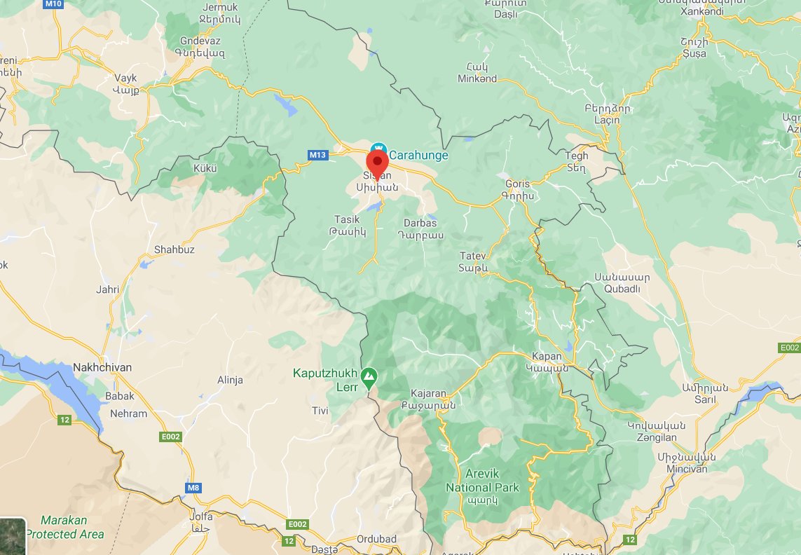 Pashinyan hints that he will not continue further south than Sisian to Goris, Kapan, Meghri.