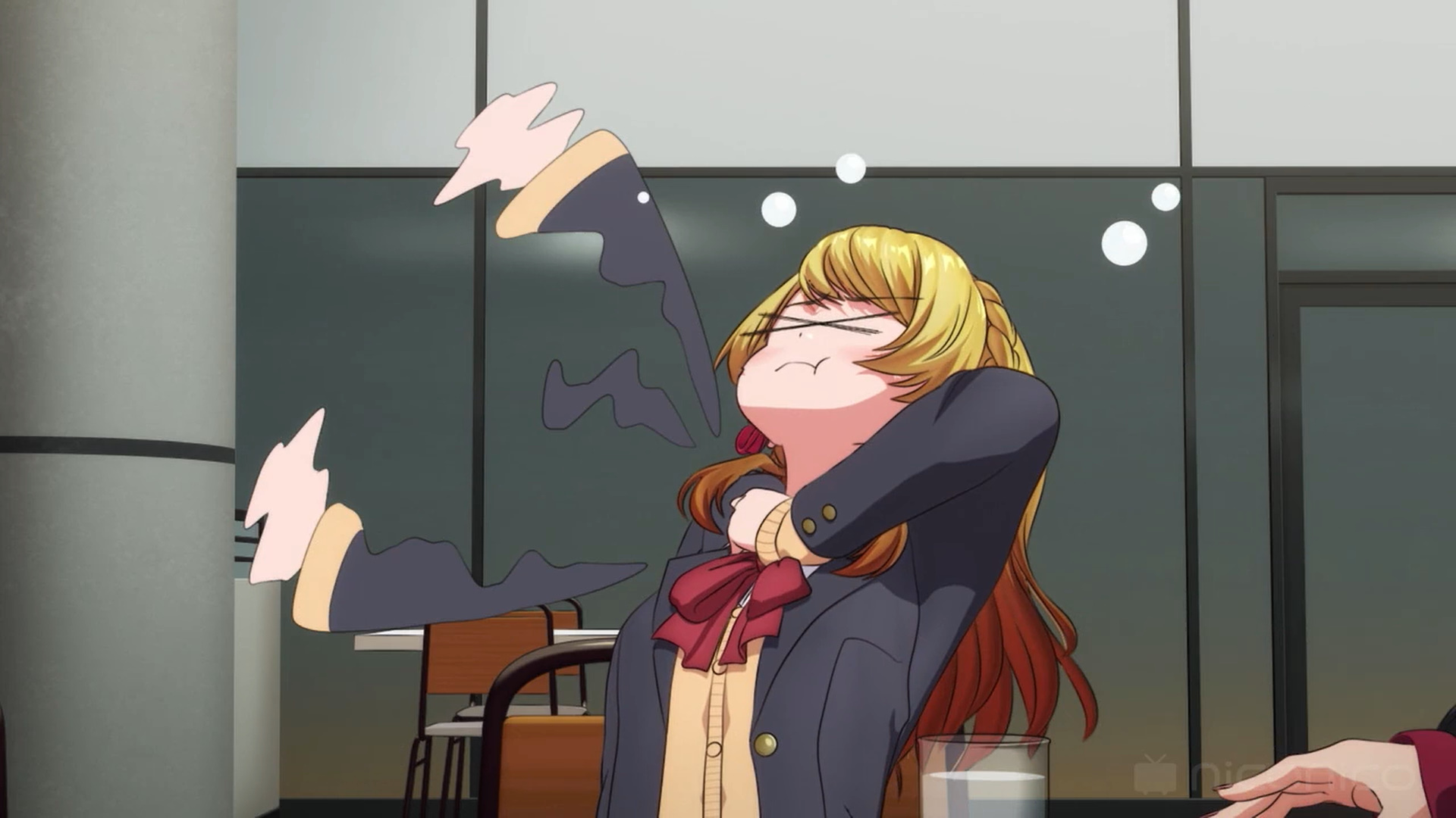 ゆう D4dj 7話 一般に手描きアニメの手法である オバケ や 動きの転換点での大胆な省略をフルcgアニメに取り入れることで Cgの滑らかさと手描き作画の躍動感を見事に両立している 手描き素材を上手く併用すれば Cgメインでもここまで手描き的な