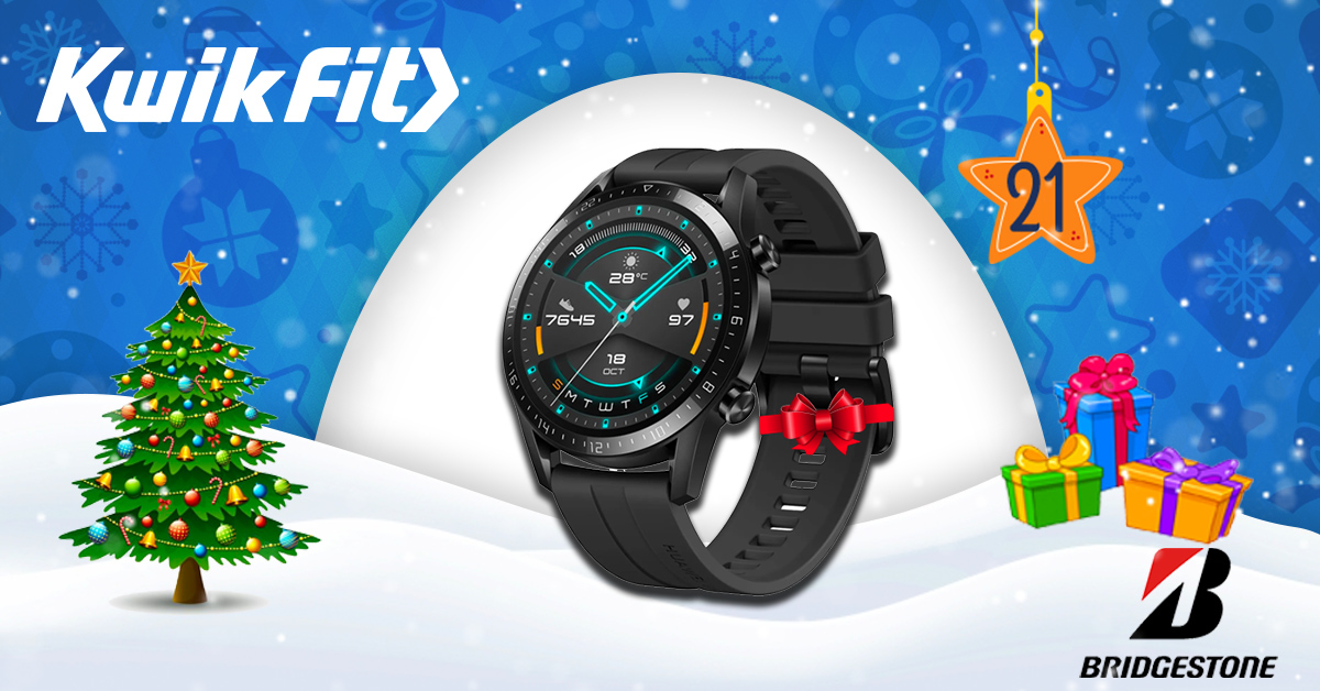 Kwik_Fit's tweet photo. ⌚Win a Huawei Smart Watch in day 21 of #Kwikmas courtesy of @BridgestoneUK⌚ 

To enter, simply RT this post, comment your 2021 fitness plans &amp; follow us @kwik_fit! 

#adventcalendar #competition #giveaway #xmas #mondaymotivation https://t.co/reAdV6cBYd