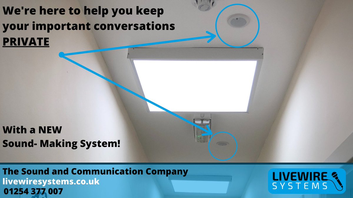 LivewireSystem's tweet image. Is privacy #important in your workplace?

At Livewire Systems we help businesses to improve their #privacy with Sound Masking systems that protect #speech privacy, will improve workplace acoustics and reduce noise #distractions
Find out more at our website
livewiresystems.co.uk/pages/sound-ma…