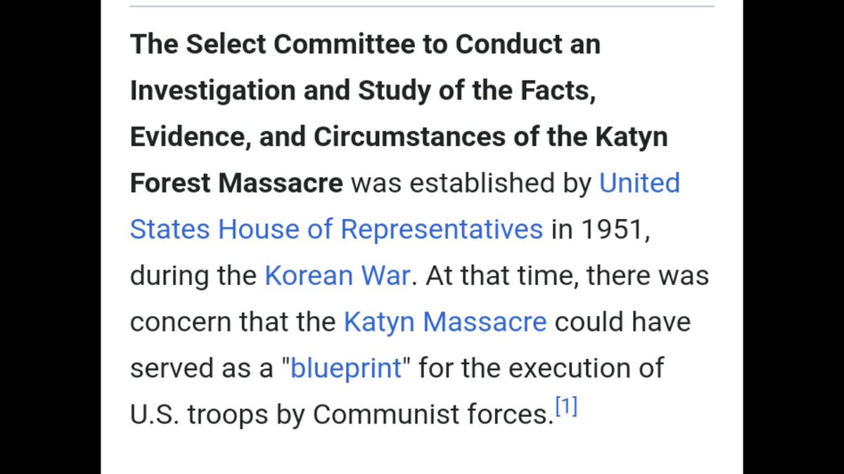 United States House Select Committee to Conduct an Investigation of the Facts, Evidence, and Circumstances of the Katyn Forest Massacre...1951 House resolution 390 https://en.m.wikipedia.org/wiki/United_States_House_Select_Committee_to_Conduct_an_Investigation_of_the_Facts,_Evidence,_and_Circumstances_of_the_Katyn_Forest_Massacre