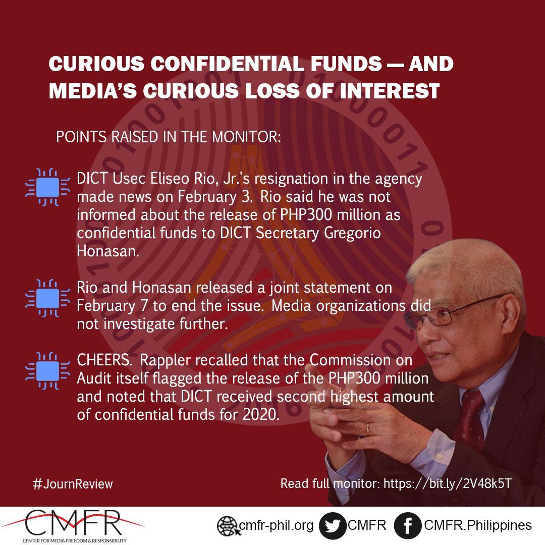 HorusEye_'s tweet photo. Rio said the main issue was the grant and questionable disbursements of P300 million in confidential funds of the DICT, which he said has no use for it, nor the mandate to conduct surveillance or intelligence activities.

#OPHiddenTruth #StopCorruption 

https://t.co/LB5RHF0IiP https://t.co/92qWPUsPHW