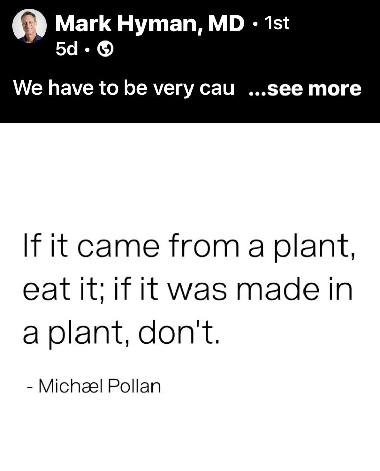 dechantart's tweet photo. “We have to be very cautious to recognize label claims of health benefits on processed foods, which sprinkle miniscule, non-therapeutic healthful ingredients into high-calorie, nutrient-poor foods, giving the illusion that we are doing something good for diet. 
Mark Hyman, MD” https://t.co/SskbLz5jzv